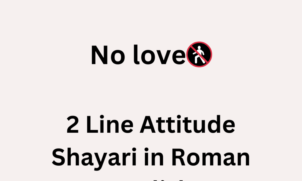 2 Line Attitude Shayari in Roman English