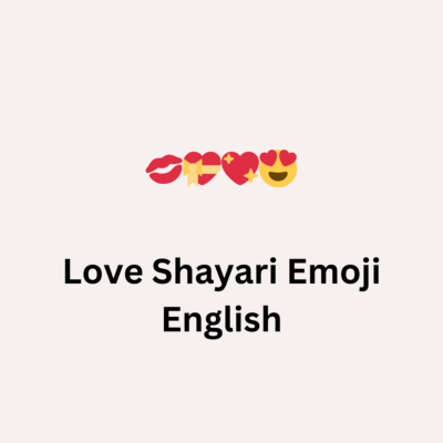 Love Shayari Emoji English